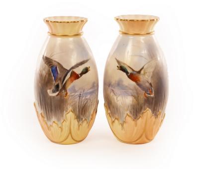 A pair of Royal Worcester