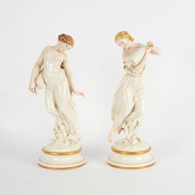 A pair of Royal Worcester