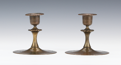 A Pair of Roycroft Candlesticks ca.