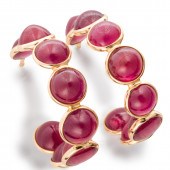 A PAIR OF RUBY AND EIGHTEEN KA