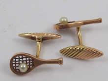 A pair of Russian 14 carat two
