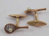 A pair of Russian 14 carat two