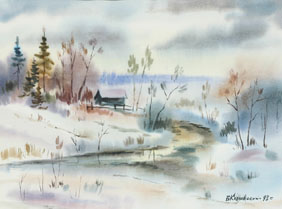 A pair of Russian landscapes,