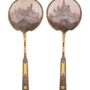 A Pair of Russian Niello