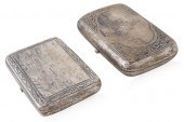 A PAIR OF RUSSIAN SILVER AND N