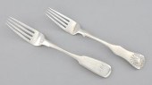 A Pair of Russian Silver Forks