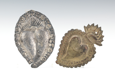A Pair of Sacred Heart Milagros The