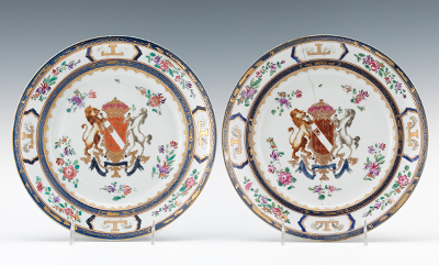 A Pair of Samson Faux Armorial