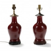 A PAIR OF SANG DE BOEUF VASE T