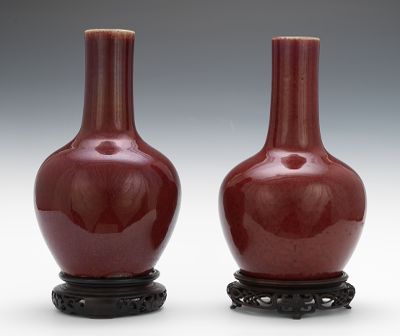 A Pair of Sange de Boeuf Vases Pair