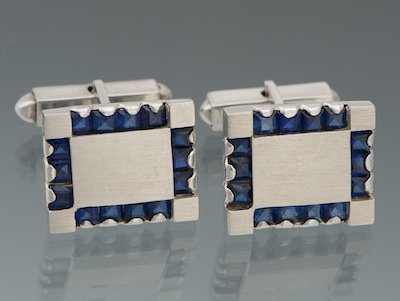 A Pair of Sapphire and Gold