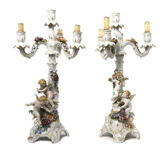 A Pair of Schierholz Porcelain