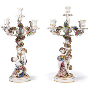 A Pair of Schierholz Porcelain