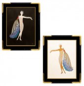 A PAIR OF SERIGRAPHS BY ERTE [
