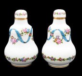 A PAIR OF SEVRES PORCELAIN COL