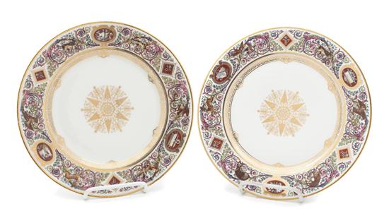A Pair of Sevres Style Plates