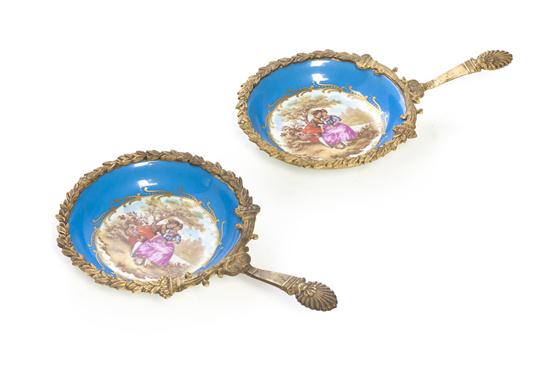 A Pair of Sevres Style Gilt Metal