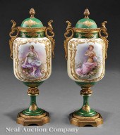 A Pair of Sèvres-Style Porcela