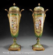 A Pair of Sèvres-Style Porcela