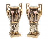 A PAIR OF SEVRES-STYLE PORCELA
