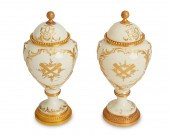 A PAIR OF SEVRES-STYLE PORCELA