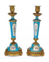 A PAIR OF SEVRES-STYLE PORCELA
