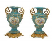 A PAIR OF SèVRES-STYLE PORCELA