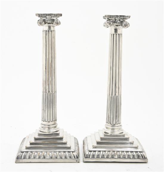 A Pair of Sheffield Plate