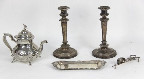 A pair of Sheffield plated