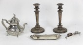 A pair of Sheffield plated can