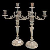 A PAIR OF SHEFFIELD SILVER PLA