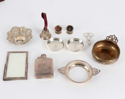 A pair of silver and