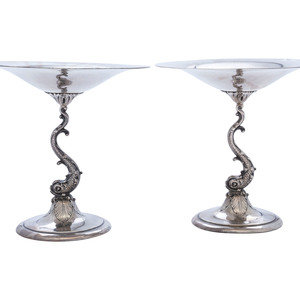 A Pair of Silver Compotes Redlich &