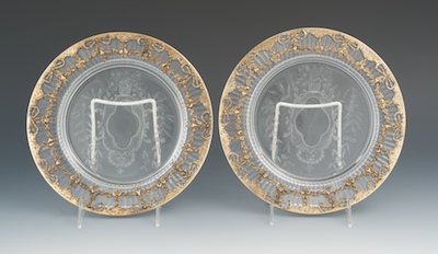 A Pair of Silver Mounted Etched