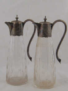 A pair of silver plate mounted