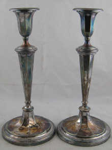 A pair of silver plated