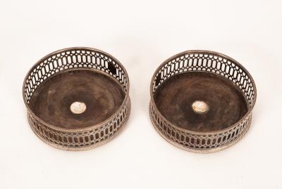 A pair of silver plated mounted