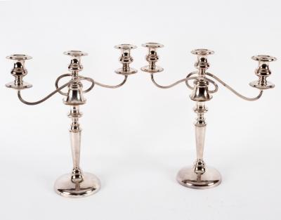 A pair of silver plated