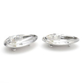 A PAIR OF SILVER-PLATED CLAM S