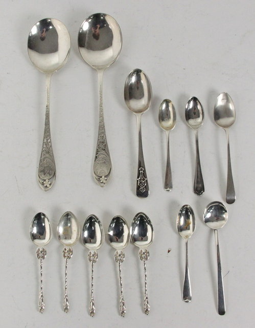 A pair of silver spoons with