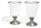 A pair of silvered metal and g