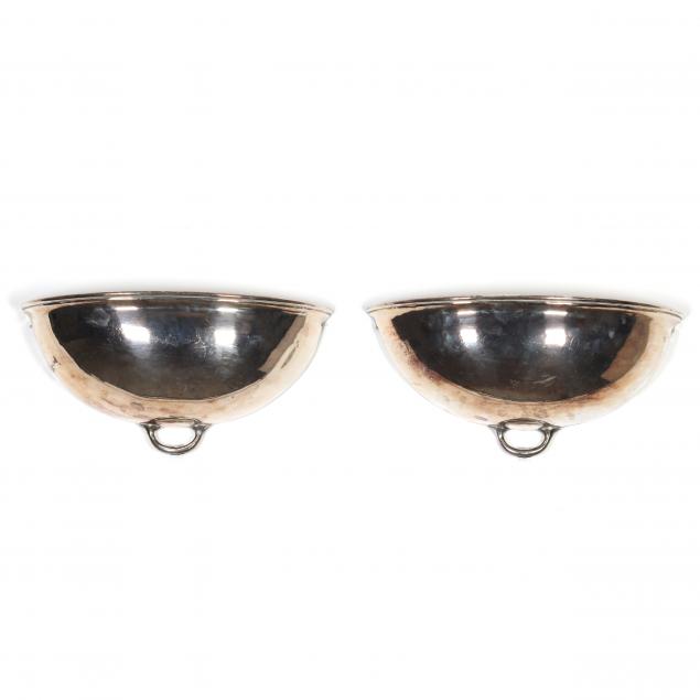 A PAIR OF SILVERPLATE WALL