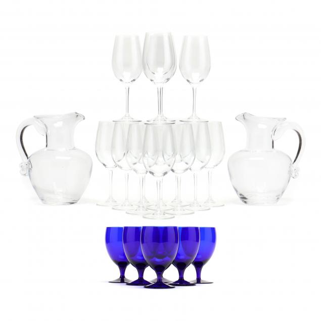 A PAIR OF SIMON PEARCE GLASS