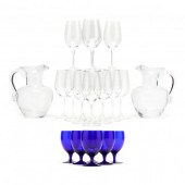 A PAIR OF SIMON PEARCE GLASS P