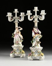 A PAIR OF SITZENDORF "SHEPHERD