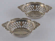 A pair of small American silver