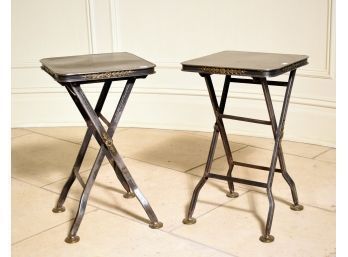 A pair of small antique tables with