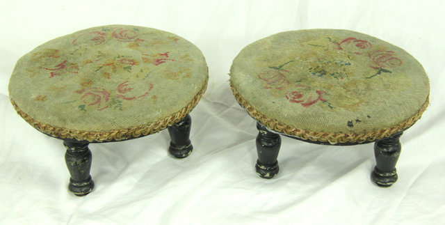 A pair of small needlework
