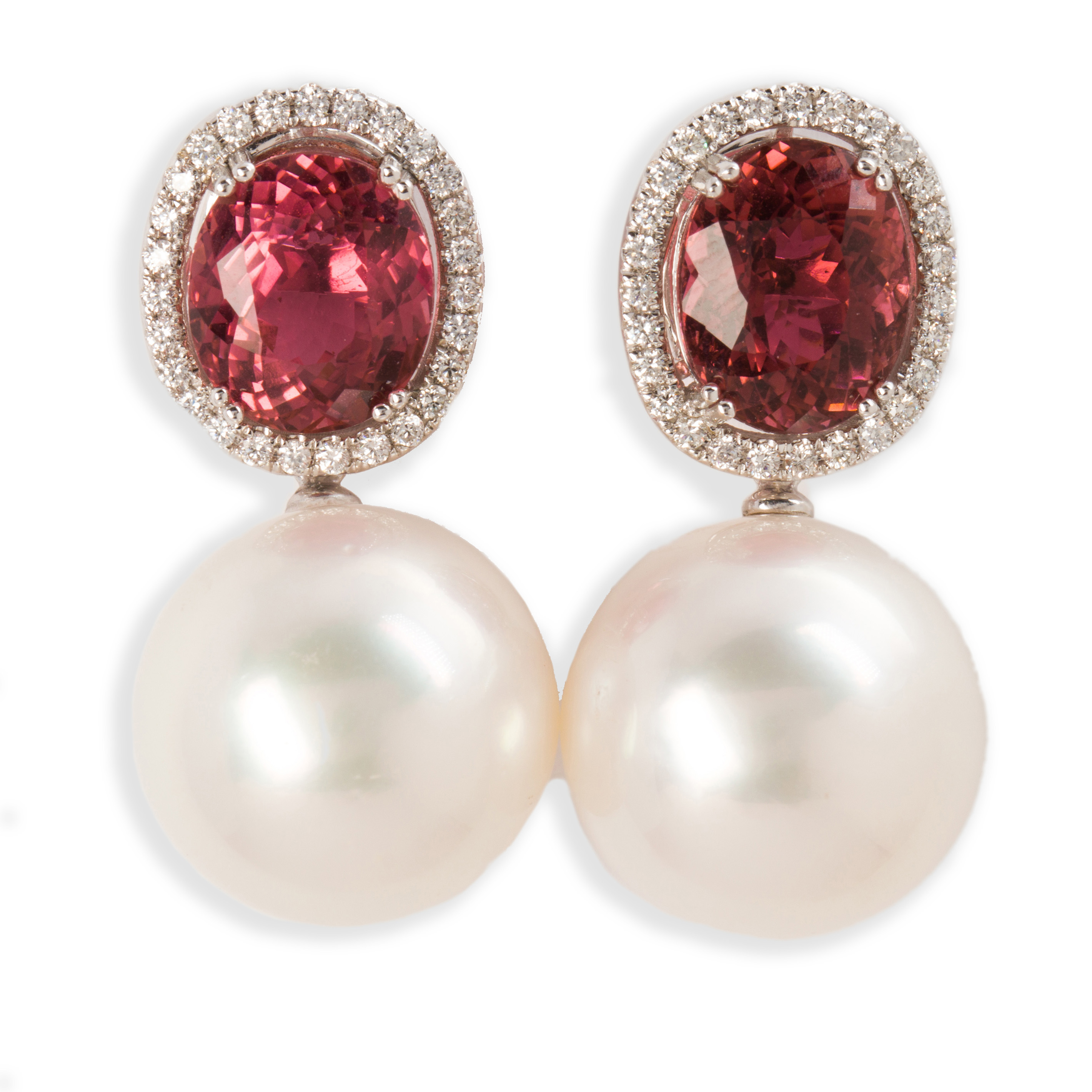 A PAIR OF SOUTH SEA PEARL AND