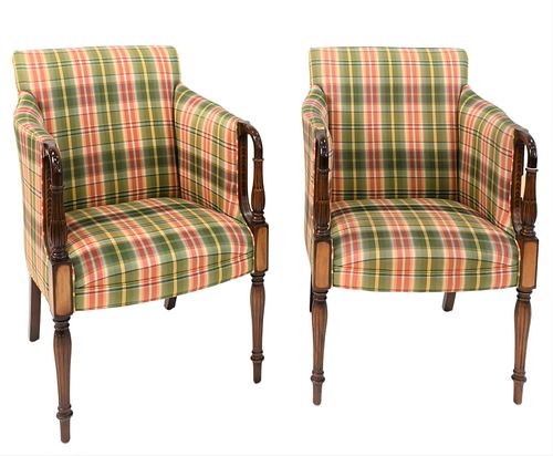 A PAIR OF SOUTHWOOD UPHOLSTERED